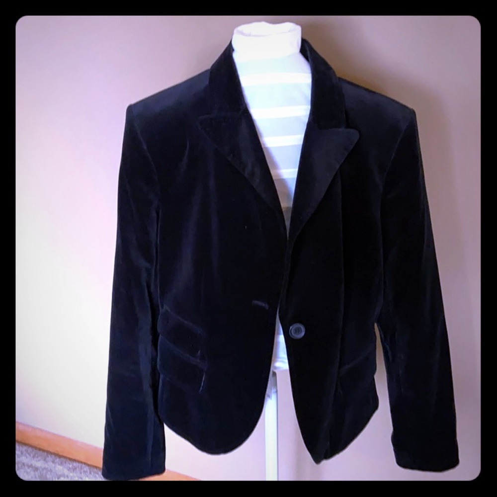 Velvet Sheen Black Blazer